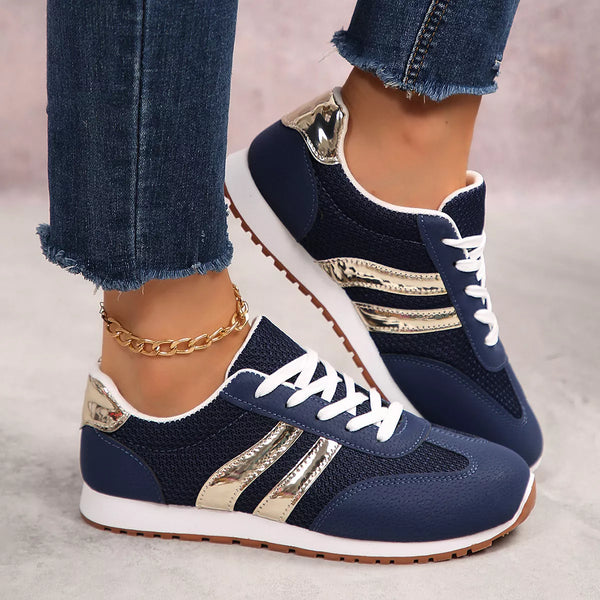 Round Toe Lace Up Sneakers - Lilixa.store