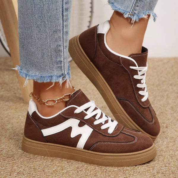 Casual Lace-Up Flats Sneakers - Lilixa.store