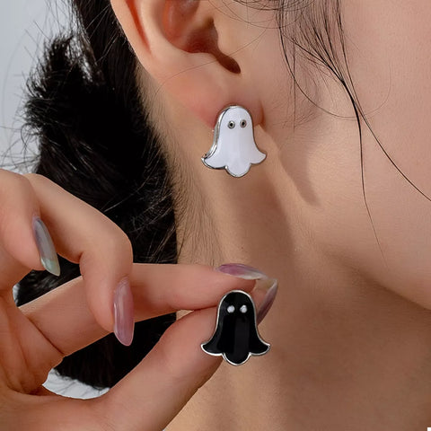 2 Pair Halloween Ghost Stud Earrings - Lilixa.store