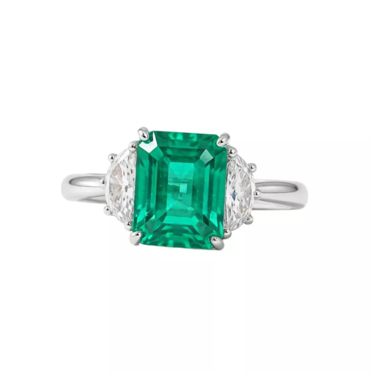 925 Sterling Silver Zircon Geometric Ring