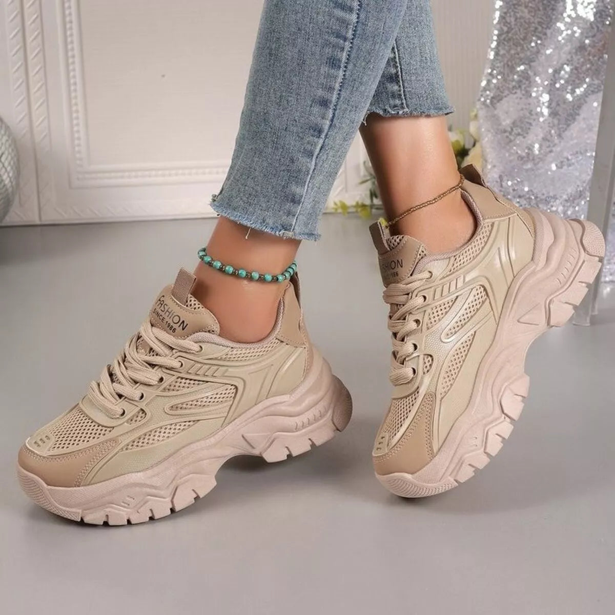 Round Toe Platform Athletic - Lilixa.store