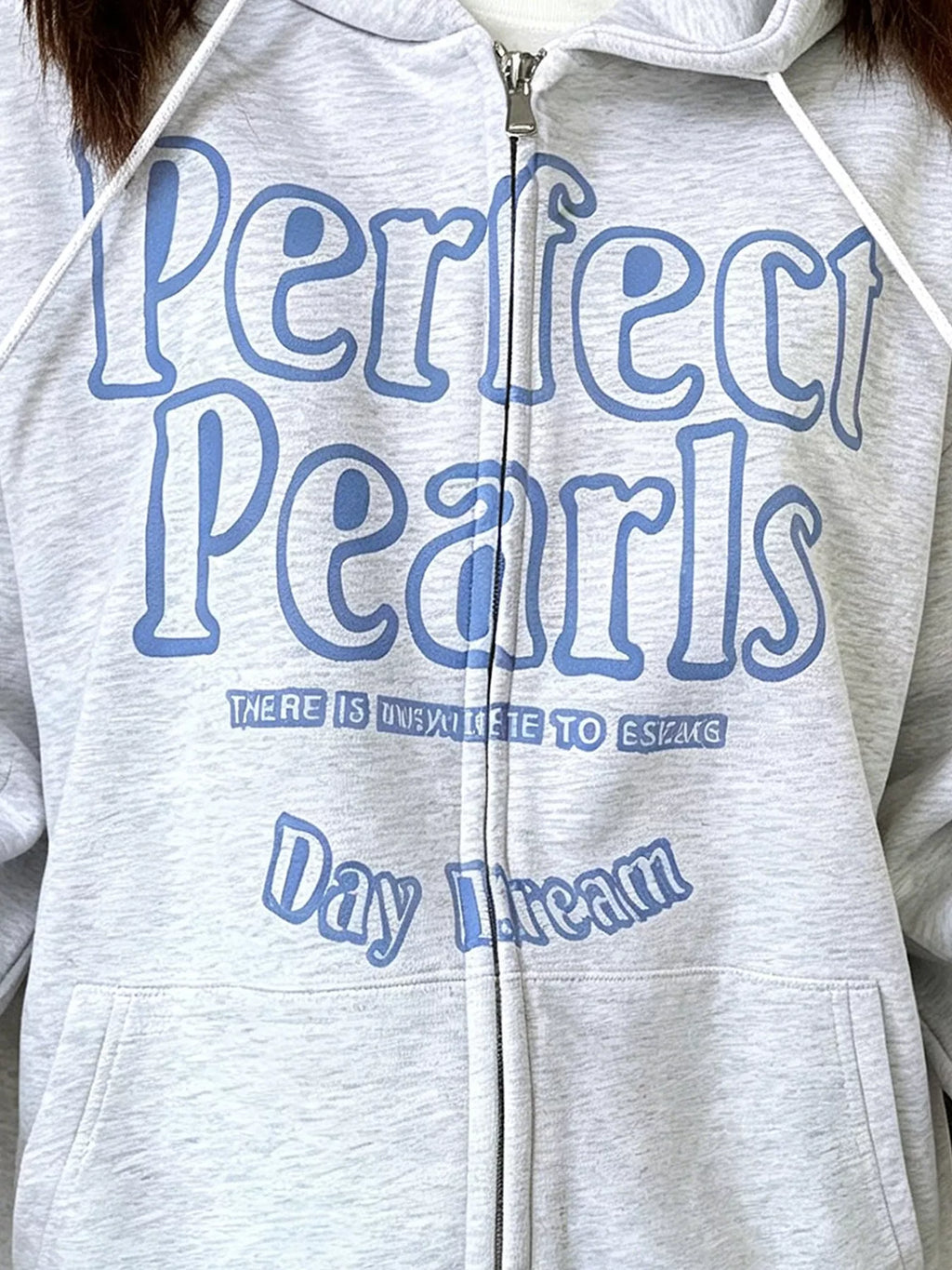 Letter Graphic Zip-Up Hoodie - Lilixa.store