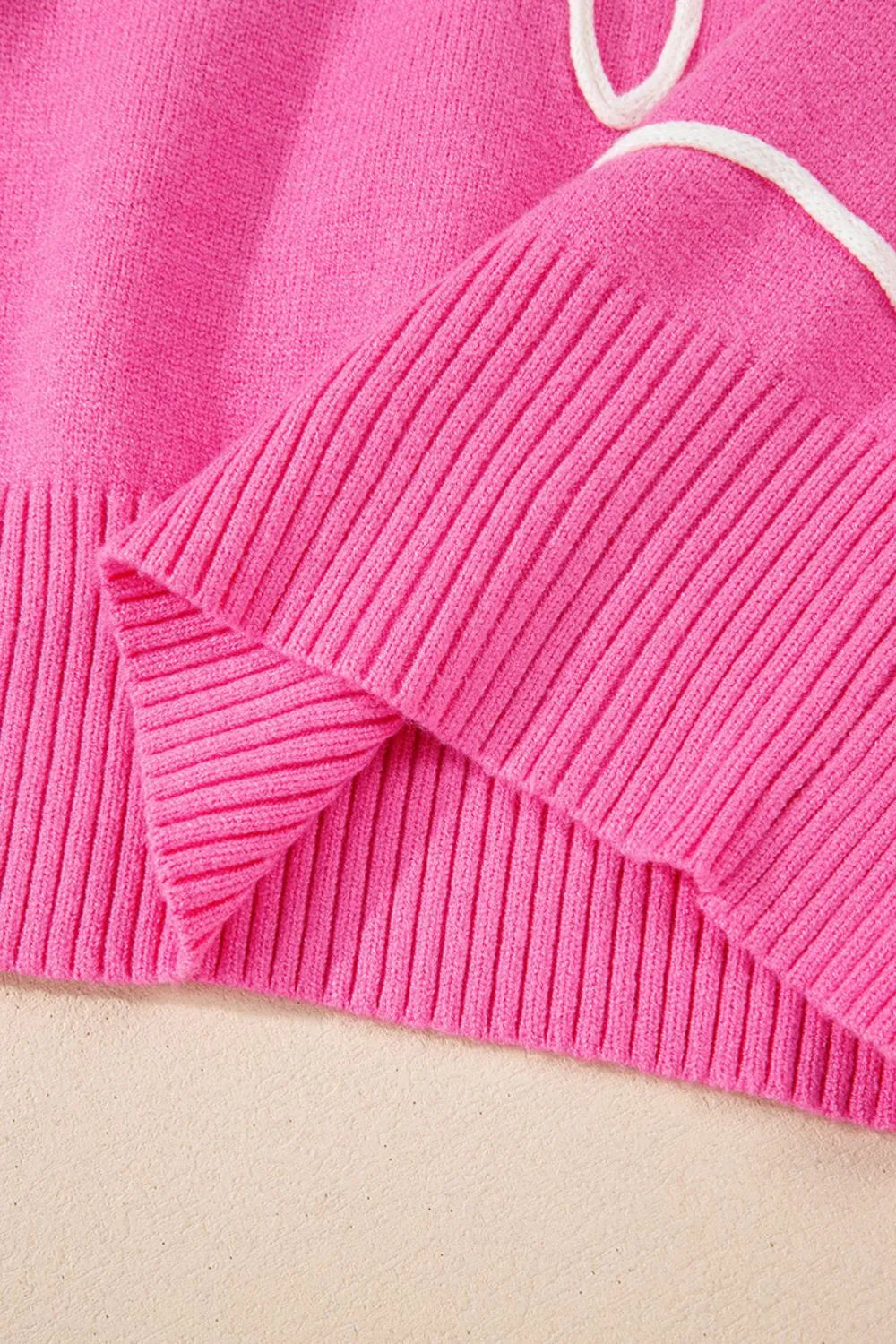 Bow Round Neck Dropped Shoulder Sweater - Lilixa.store
