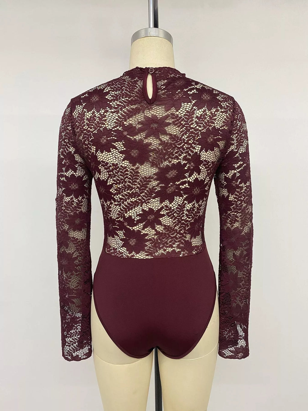 Lace Cut-out Flare Sleeve Bodysuit - Lilixa.store