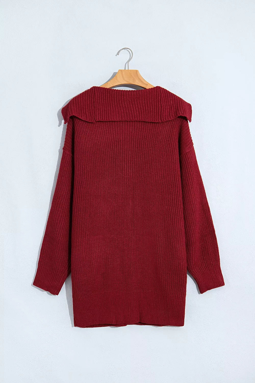 Solid Color Knit Oversized Button Front Sweater Cardigan - Lilixa.store