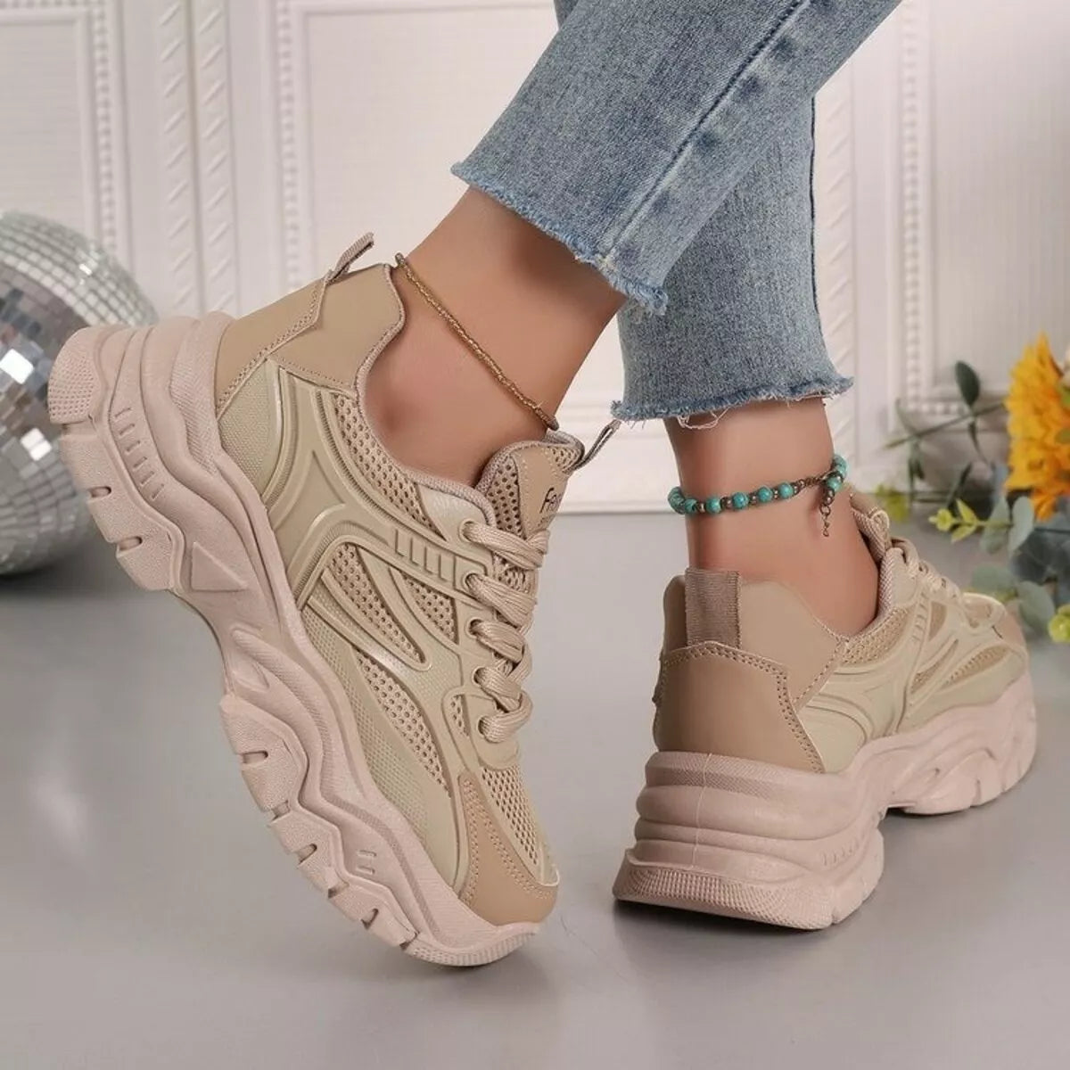 Round Toe Platform Athletic - Lilixa.store