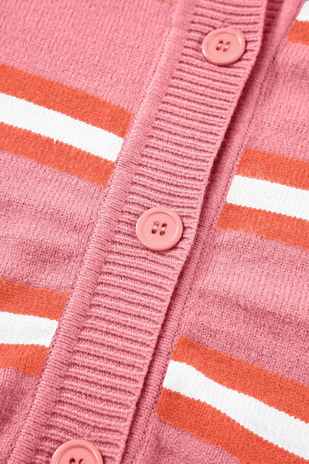 Striped Button Down Long Sleeve Cardigan - Lilixa.store