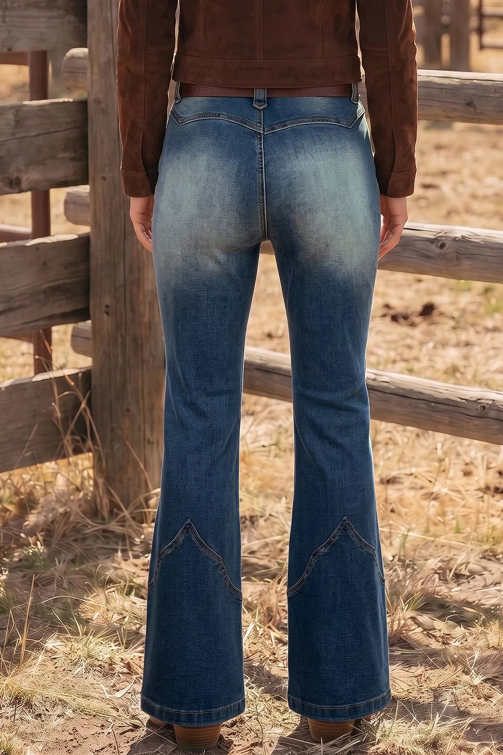 Pocket Detail Flare Leg Jeans - Lilixa.store
