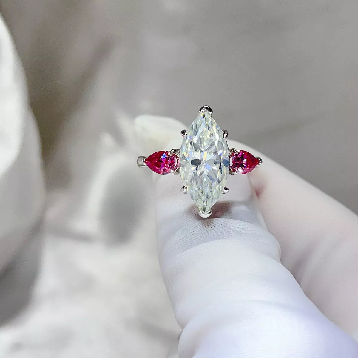 6 Carat 925 Sterling Silver Moissanite Ring