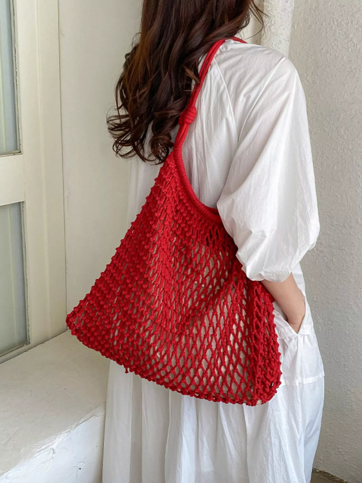Crochet Knit Shoulder Bag - Lilixa.store