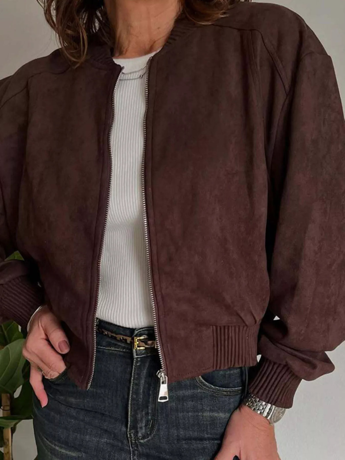 Zip Up Long Sleeve Jacket, view 4