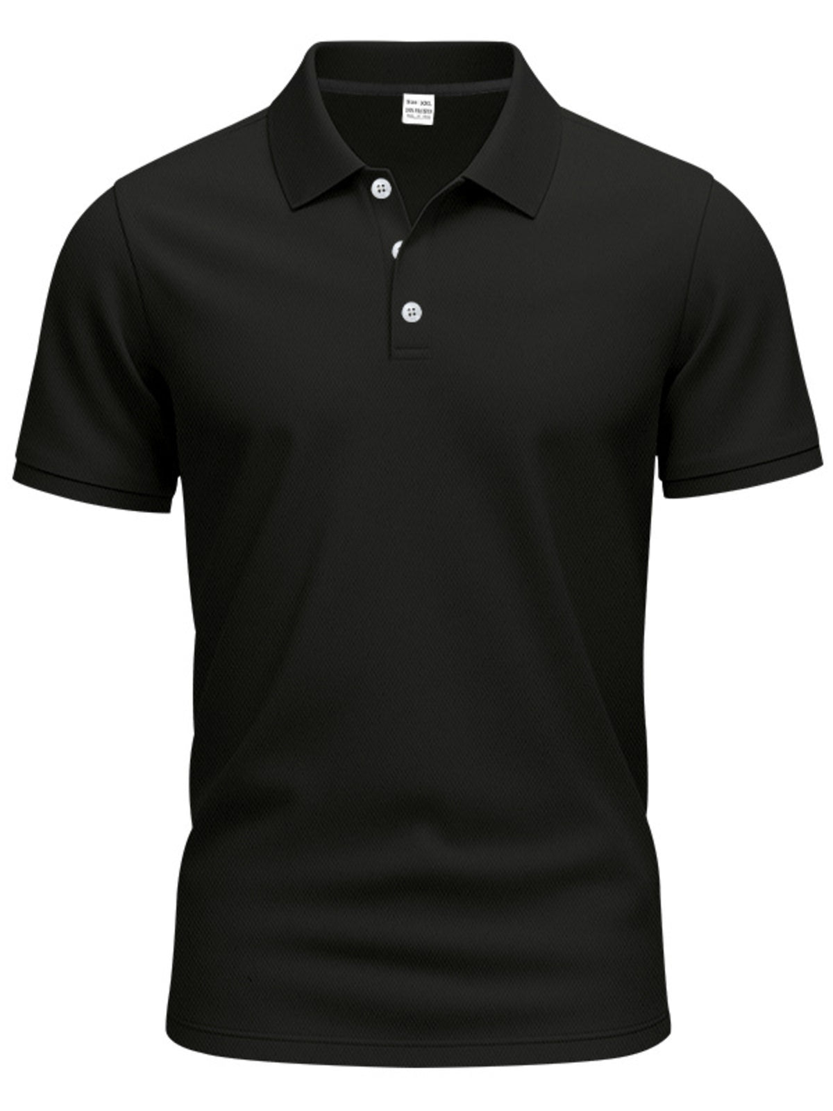 Men's Full Size Button Detail Short Sleeve Polo Plus Size