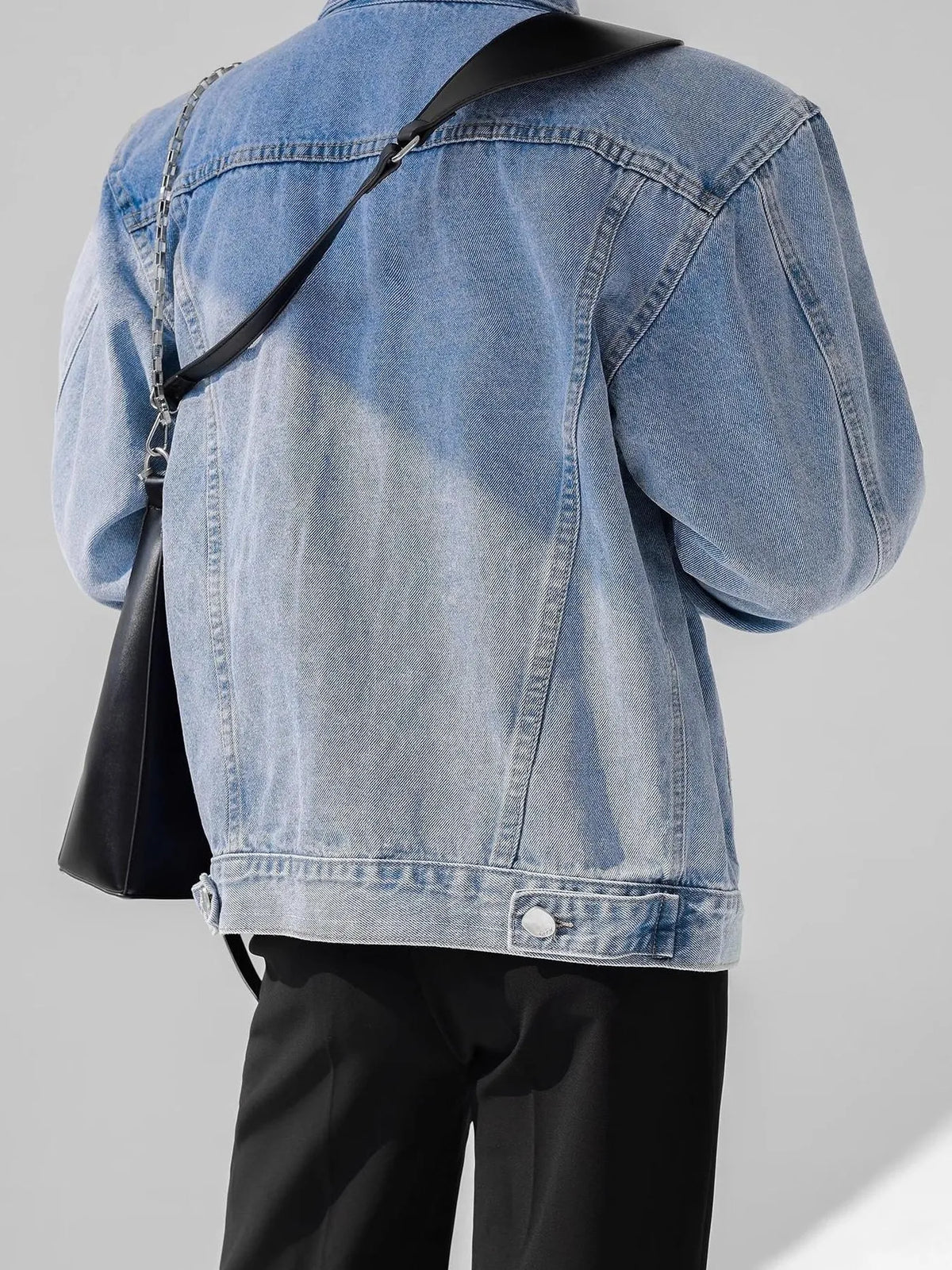 Men's Plus Size Button Up Long Sleeve Denim Jacket - Lilixa.store