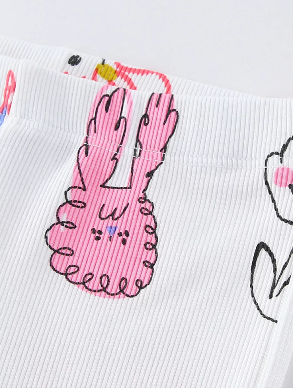 Children's Whimsical Doodle Print Flared Leggings - Lilixa.store