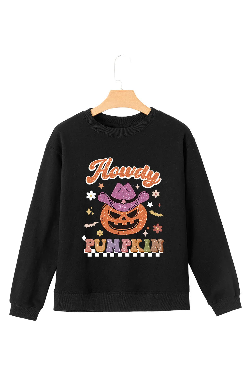 Jack-O'-Lantern Round Neck Long Sleeve Sweatshirt - Lilixa.store