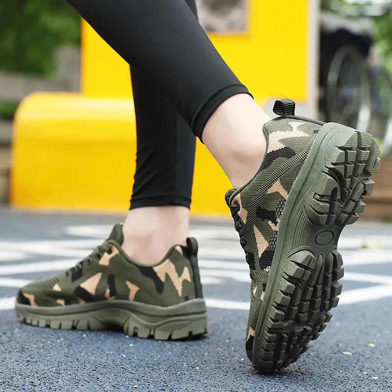 Camouflage Lace Up Mesh Breathable Athletic - Lilixa.store