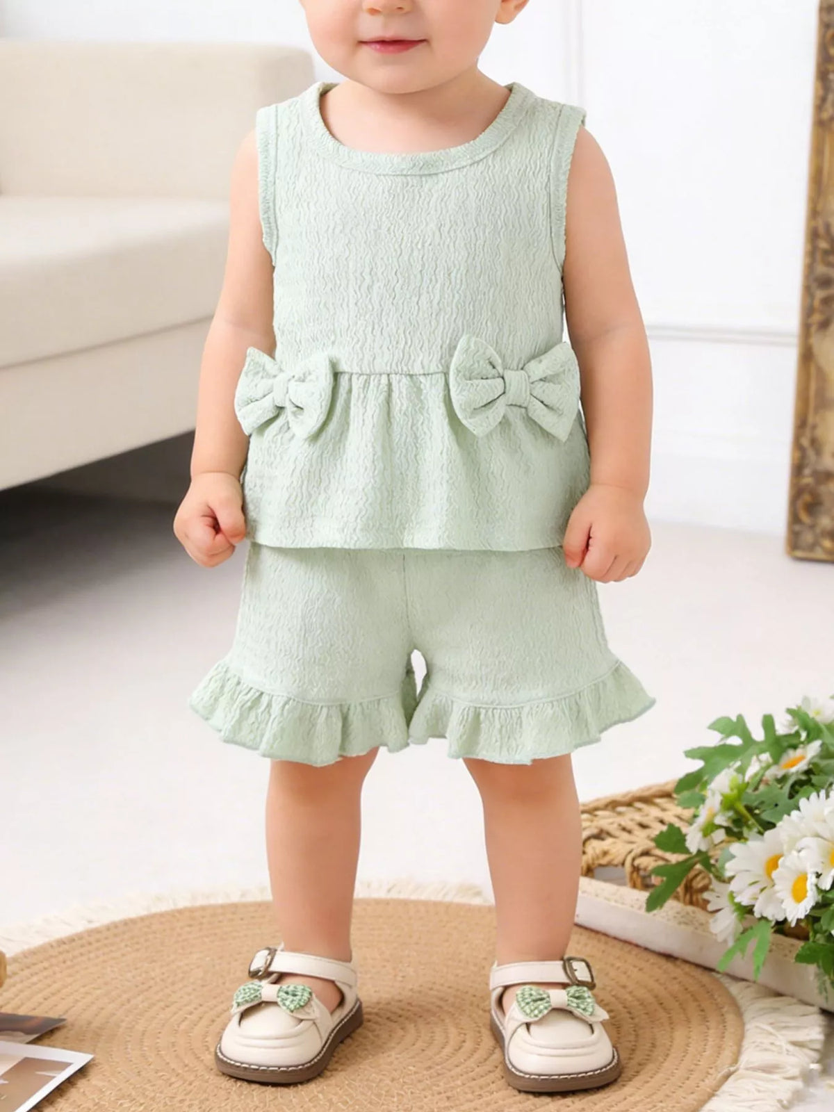 Children's Bow Tank and Shorts Set - Lilixa.store