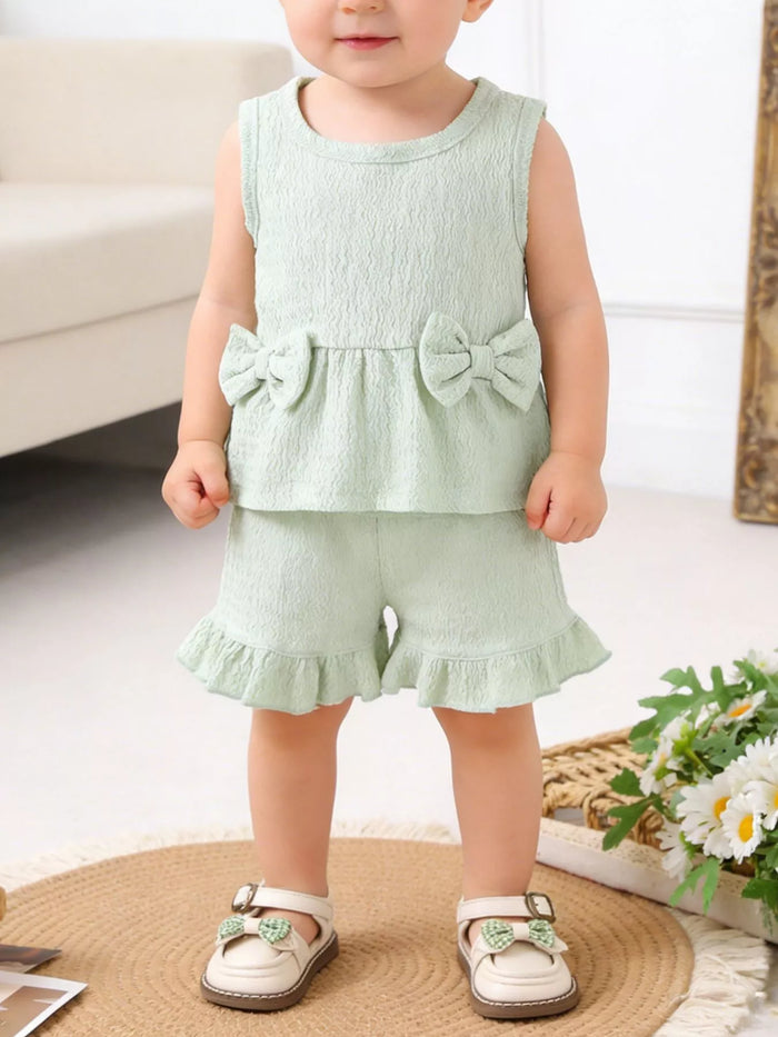 Children's Bow Tank and Shorts Set - Lilixa.store