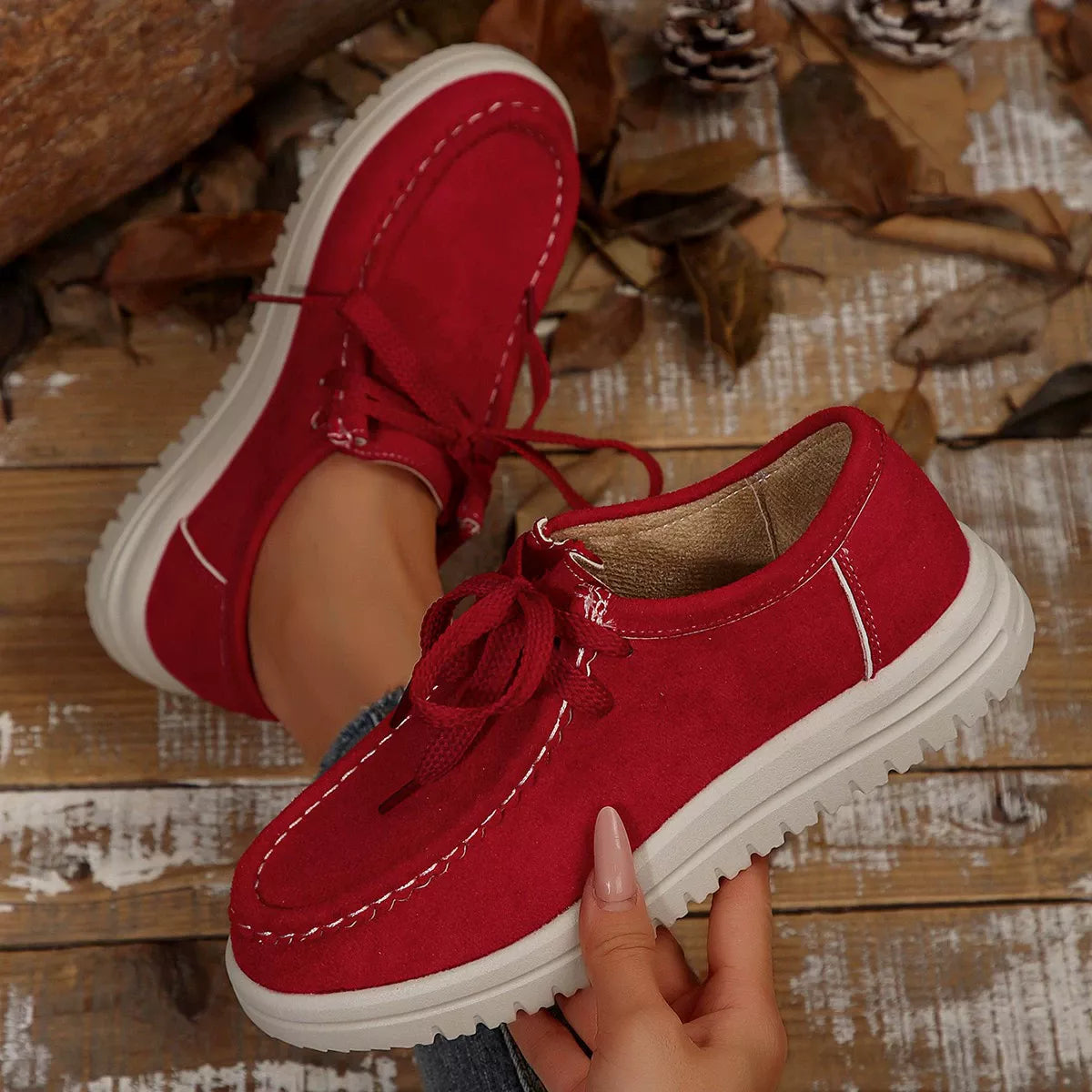 Lace-Up Round Toe Loafers, view 10