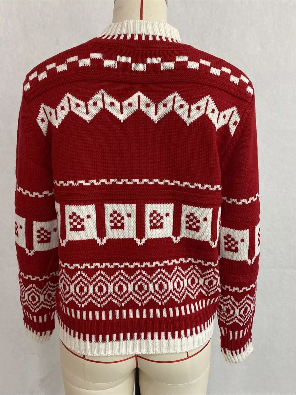 Christmas Festive Fair Isle Patterned Crew Neck Sweater, view 6