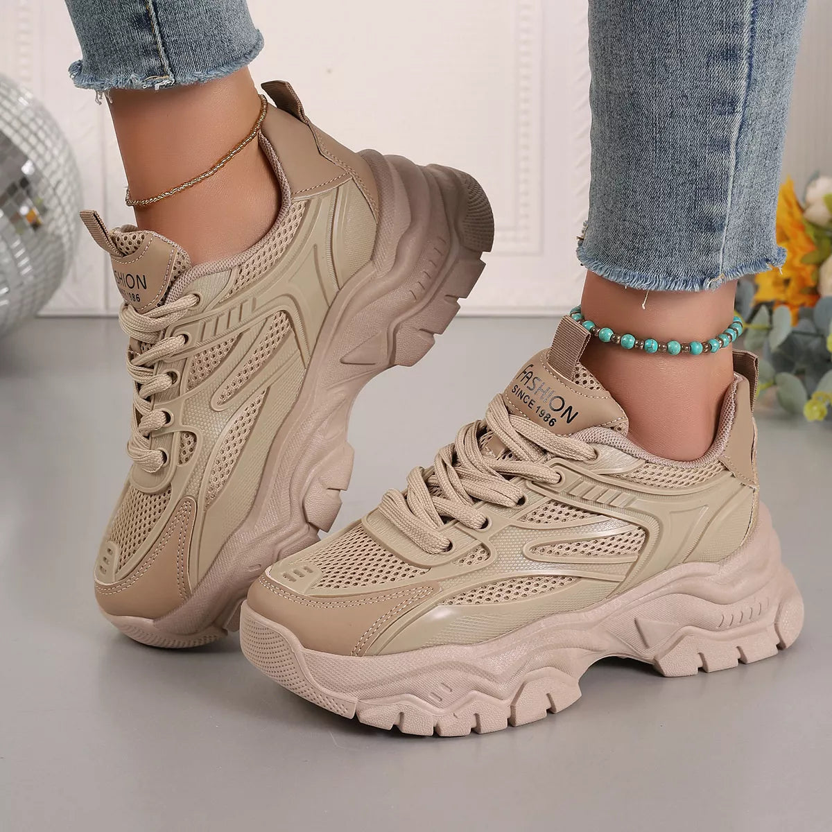 Round Toe Platform Athletic - Lilixa.store
