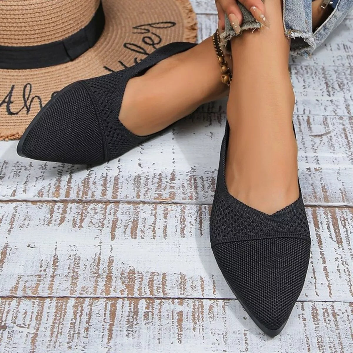 Point Toe Flats Slip-Ons - Lilixa.store