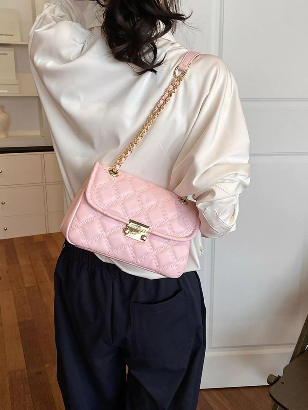 Quilted Chain Crossbody Bag