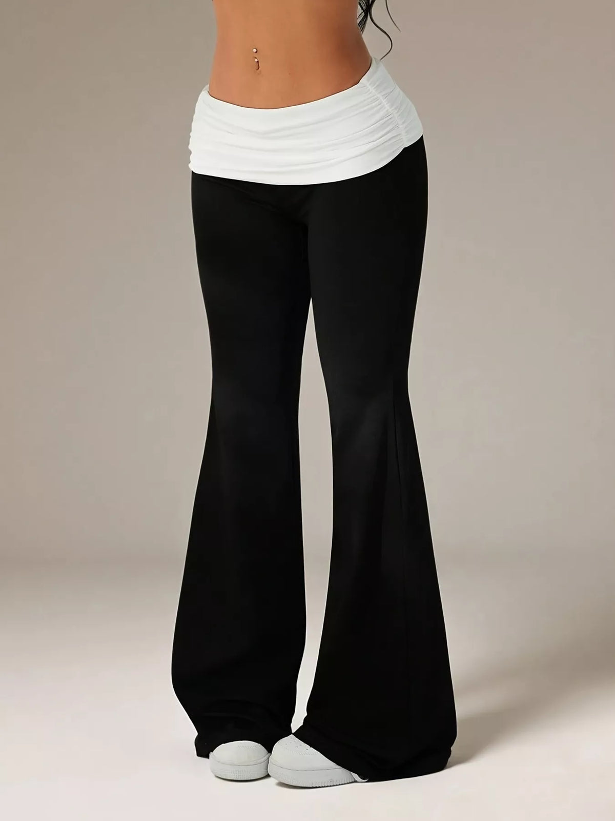 High-Waisted Polka Dot Flare Pants - Lilixa.store