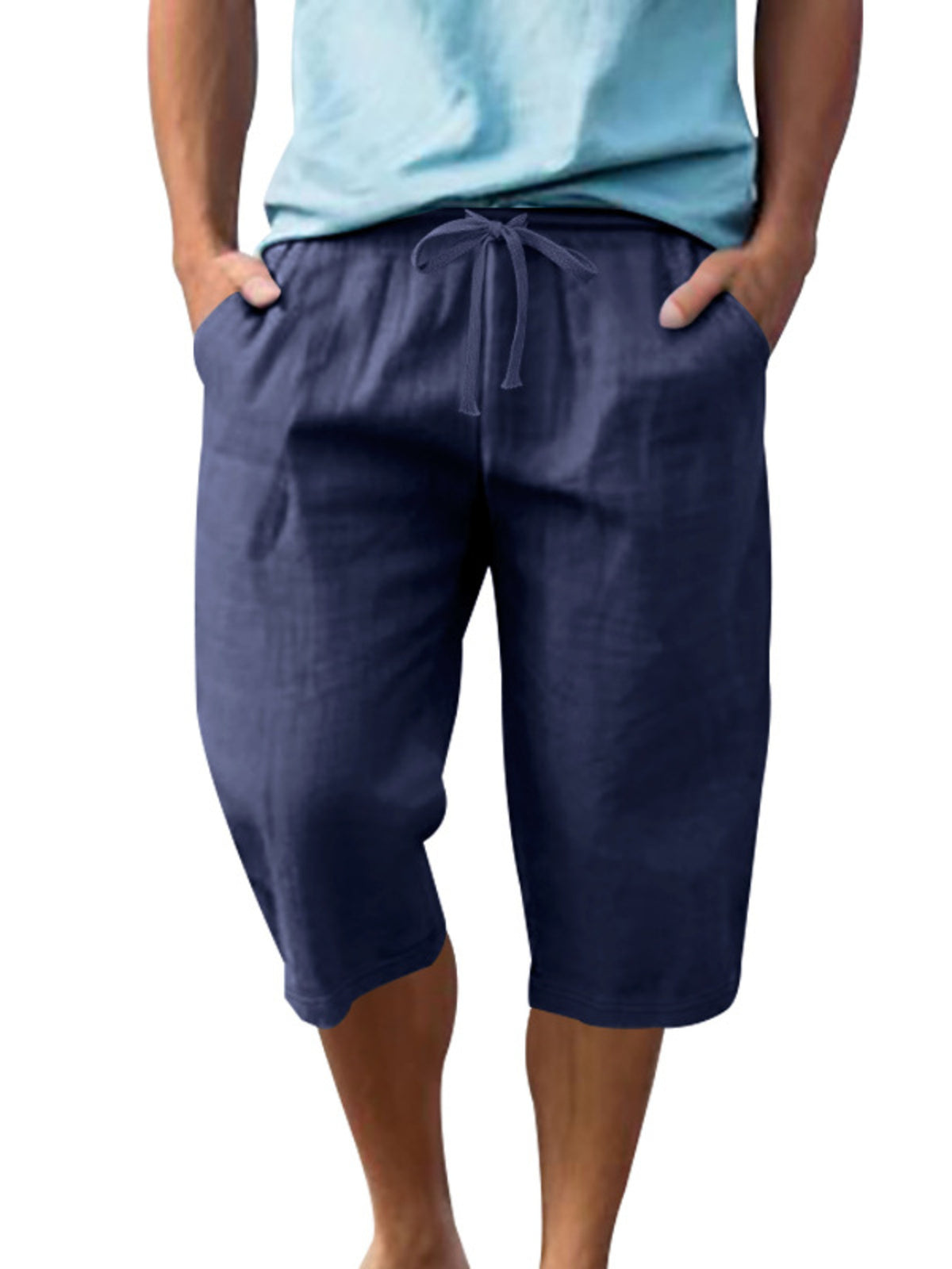 Men's Full Size Casual Drawstring Shorts Plus Size