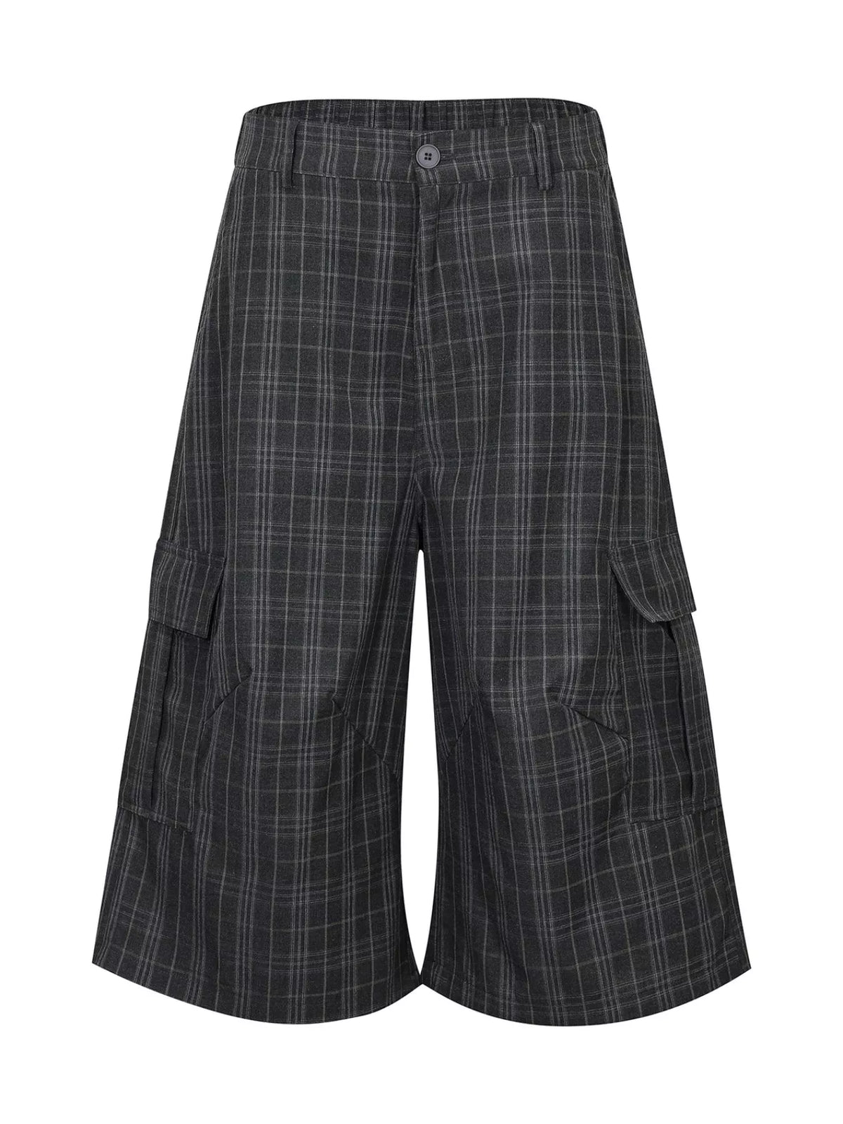 Men's Plaid Wide-Leg Capris - Lilixa.store