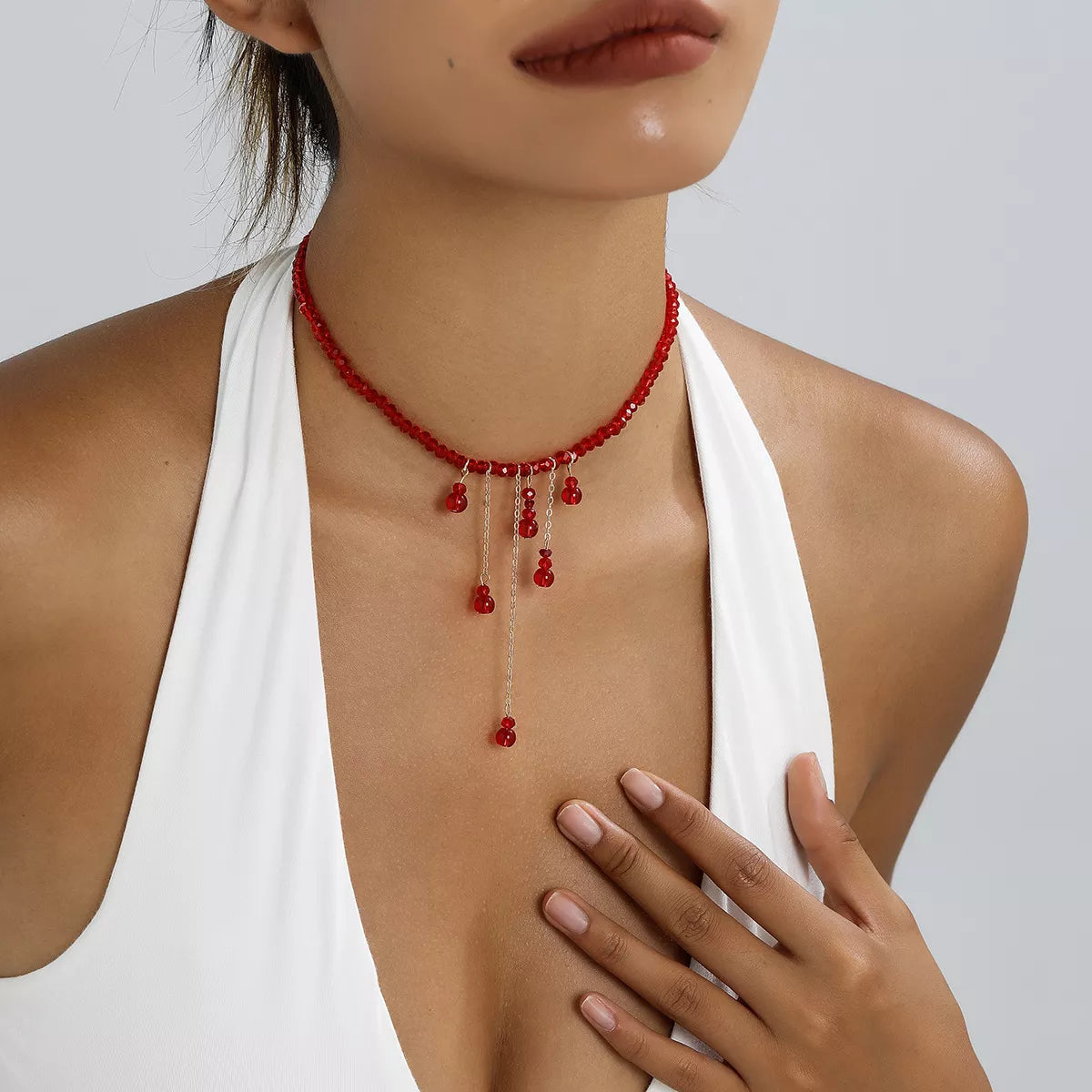 Gothic Beaded Tassel Necklace - Lilixa.store