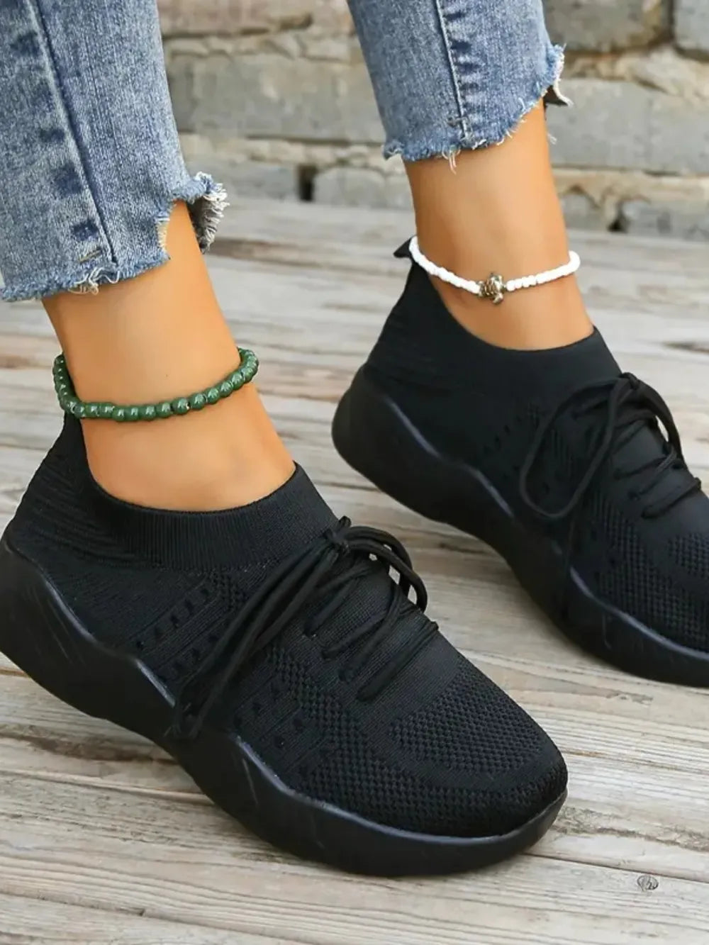 Mesh Round Toe Flat Athletic - Lilixa.store