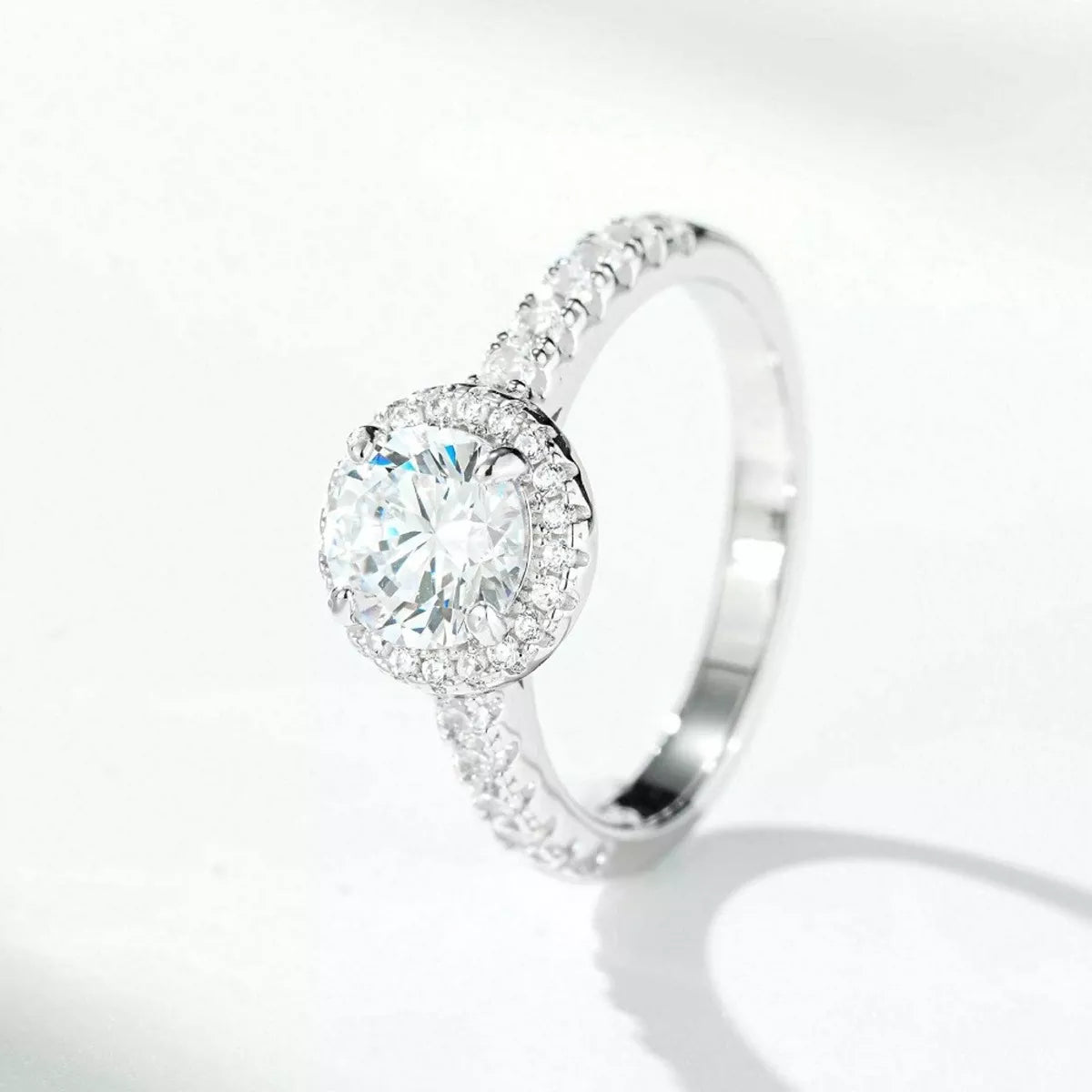 1 Carat 925 Sterling Silver Moissanite Ring