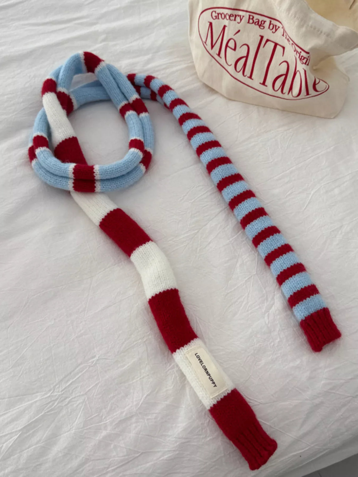 Striped Knitted Warm Scarf - Lilixa.store