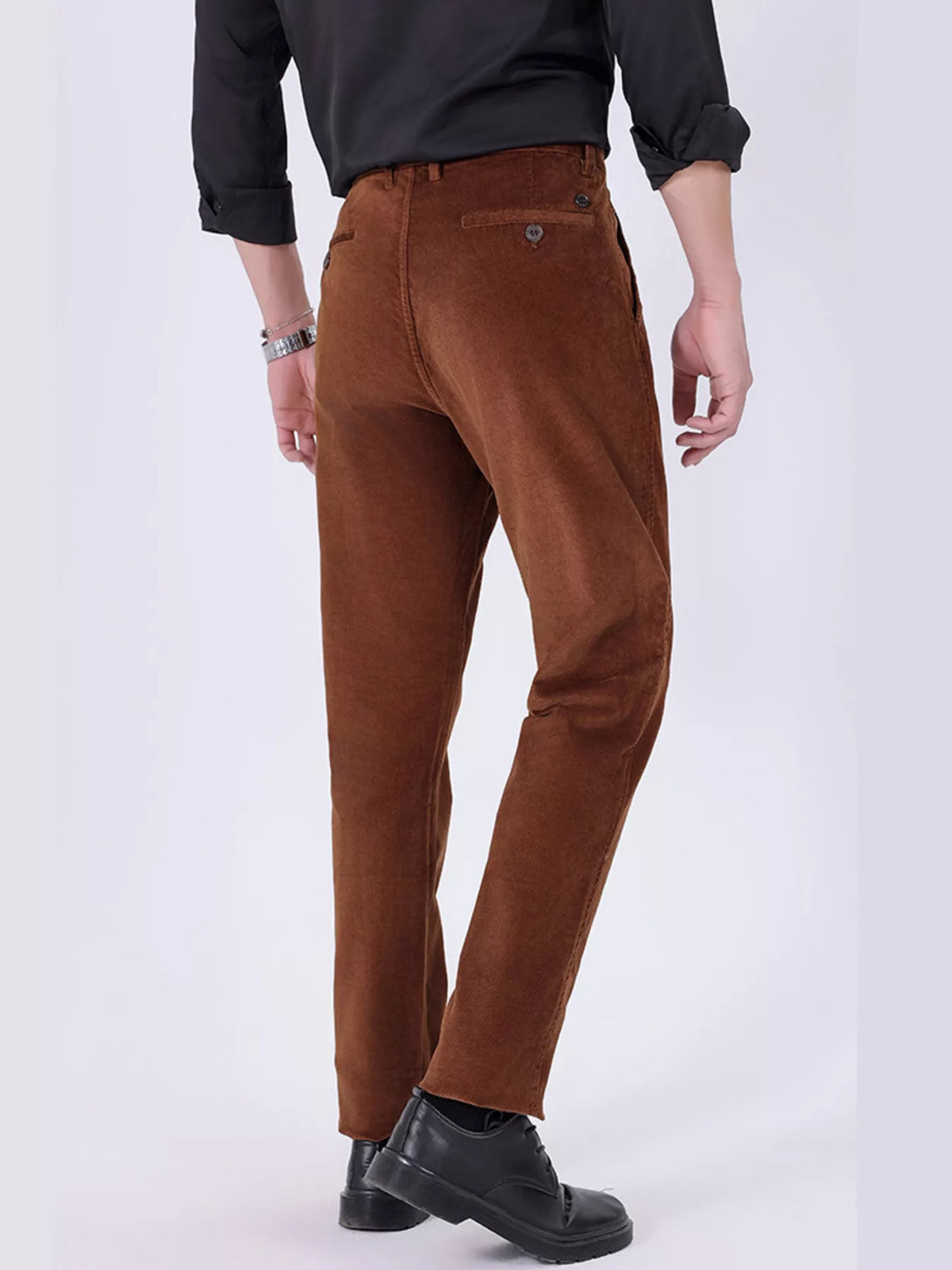 Men's Wide-Leg Pants in Brown, view 3