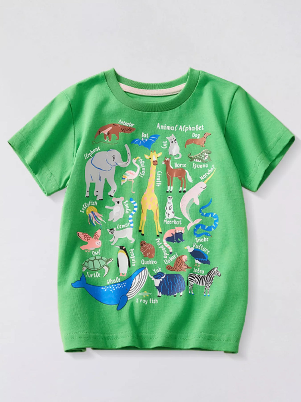 Children's Animal Graphic Short Sleeve T-Shirt - Lilixa.store