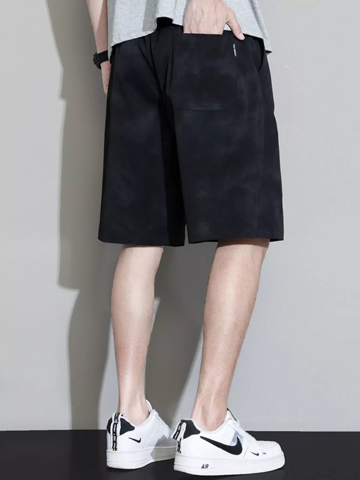 Men's Plus Size Casual Drawstring Cargo Shorts