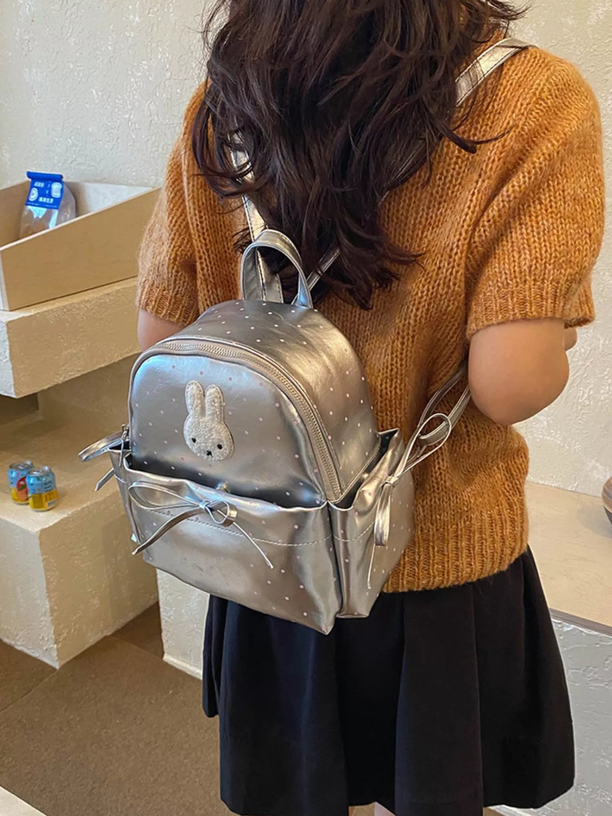 Bunny Polka Dot Backpack Bag - Lilixa.store