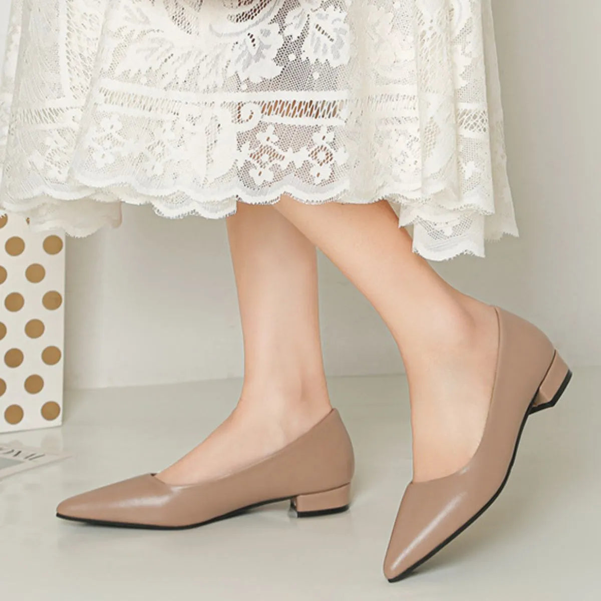 Pointed Toe Low Heel Pump - Lilixa.store