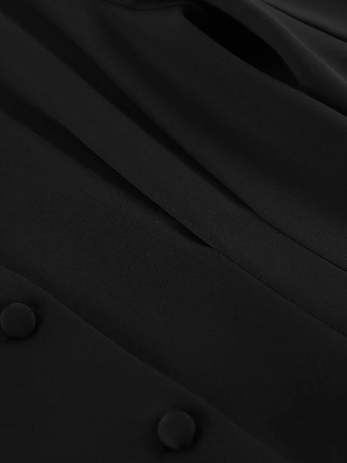 Fitted Button-Down Jacket in Black, view 10