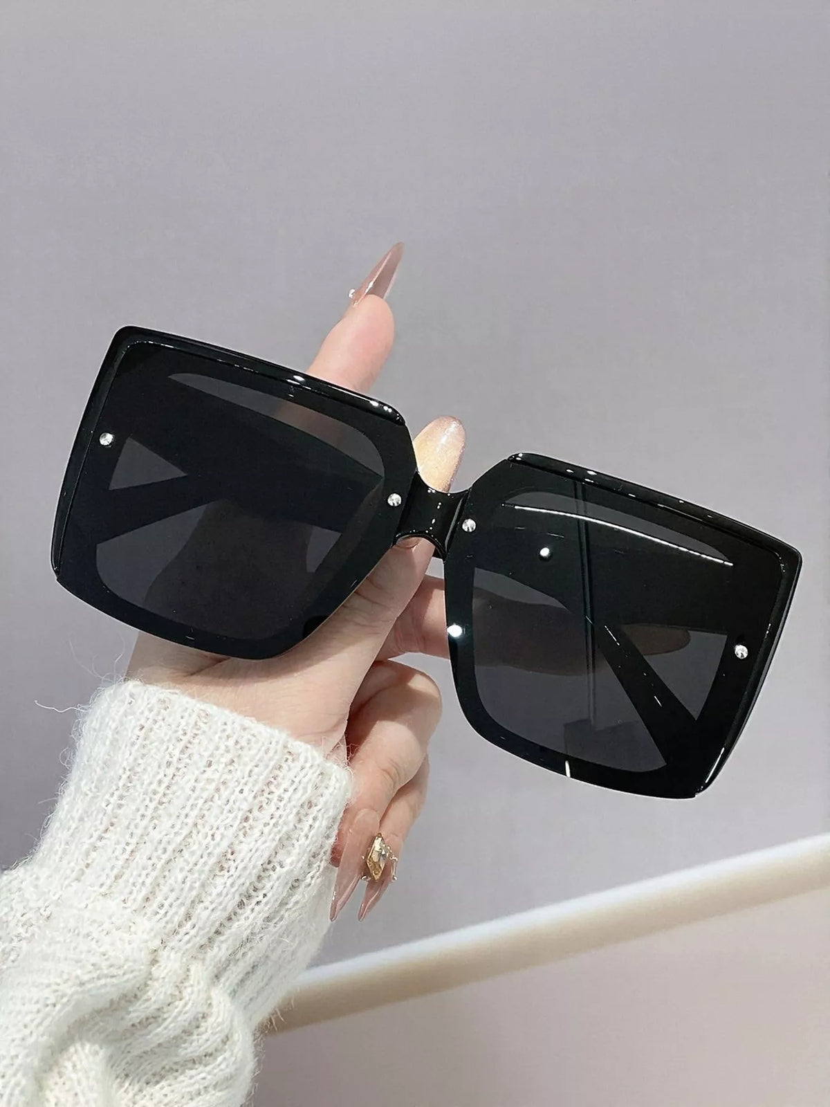 Oversized Gradient Square Sunglasses - Lilixa.store