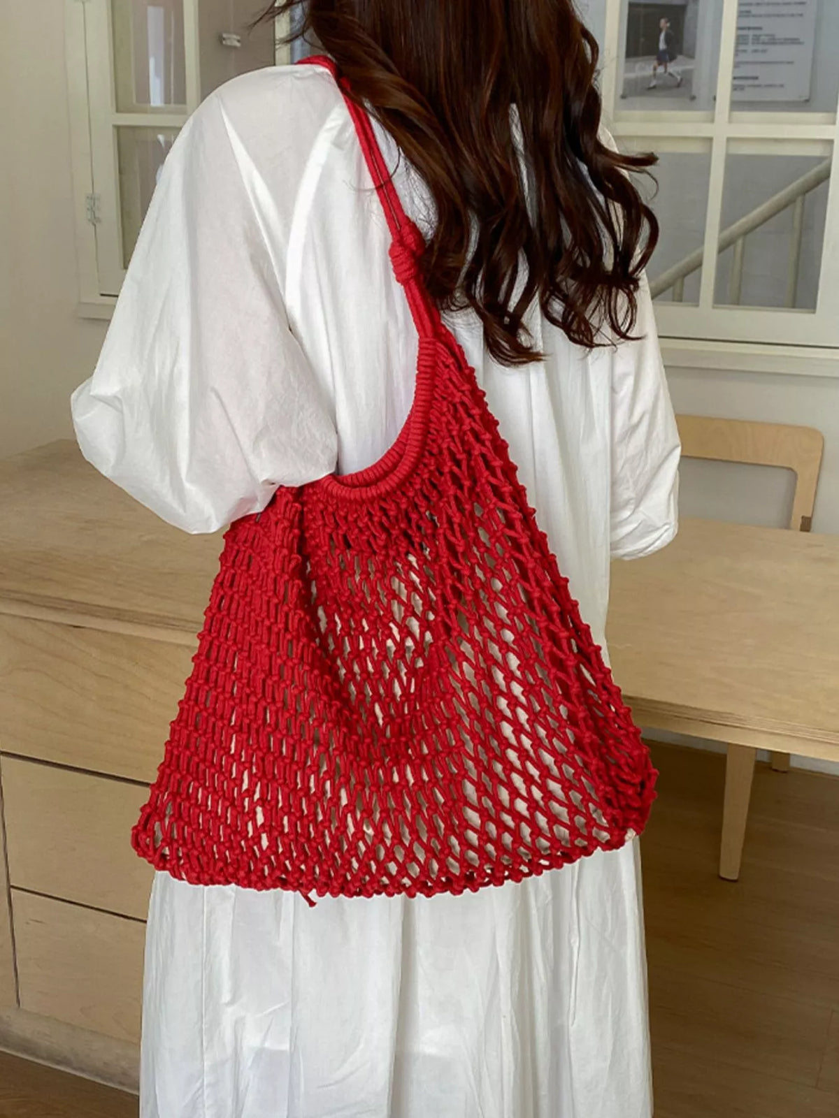 Crochet Knit Shoulder Bag - Lilixa.store
