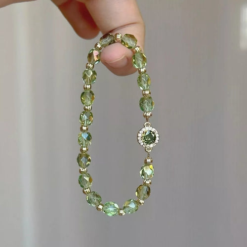 18K Gold-Plated Zircon Bead Bracelet - Lilixa.store