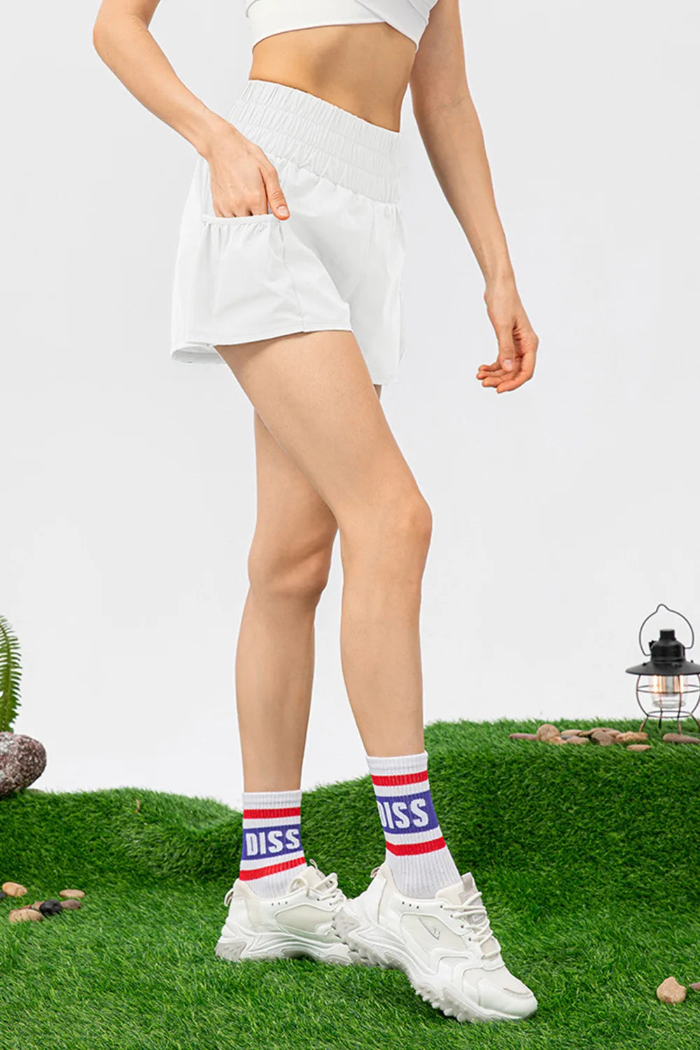 Elastic Waist Pocketed Active Shorts - Lilixa.store