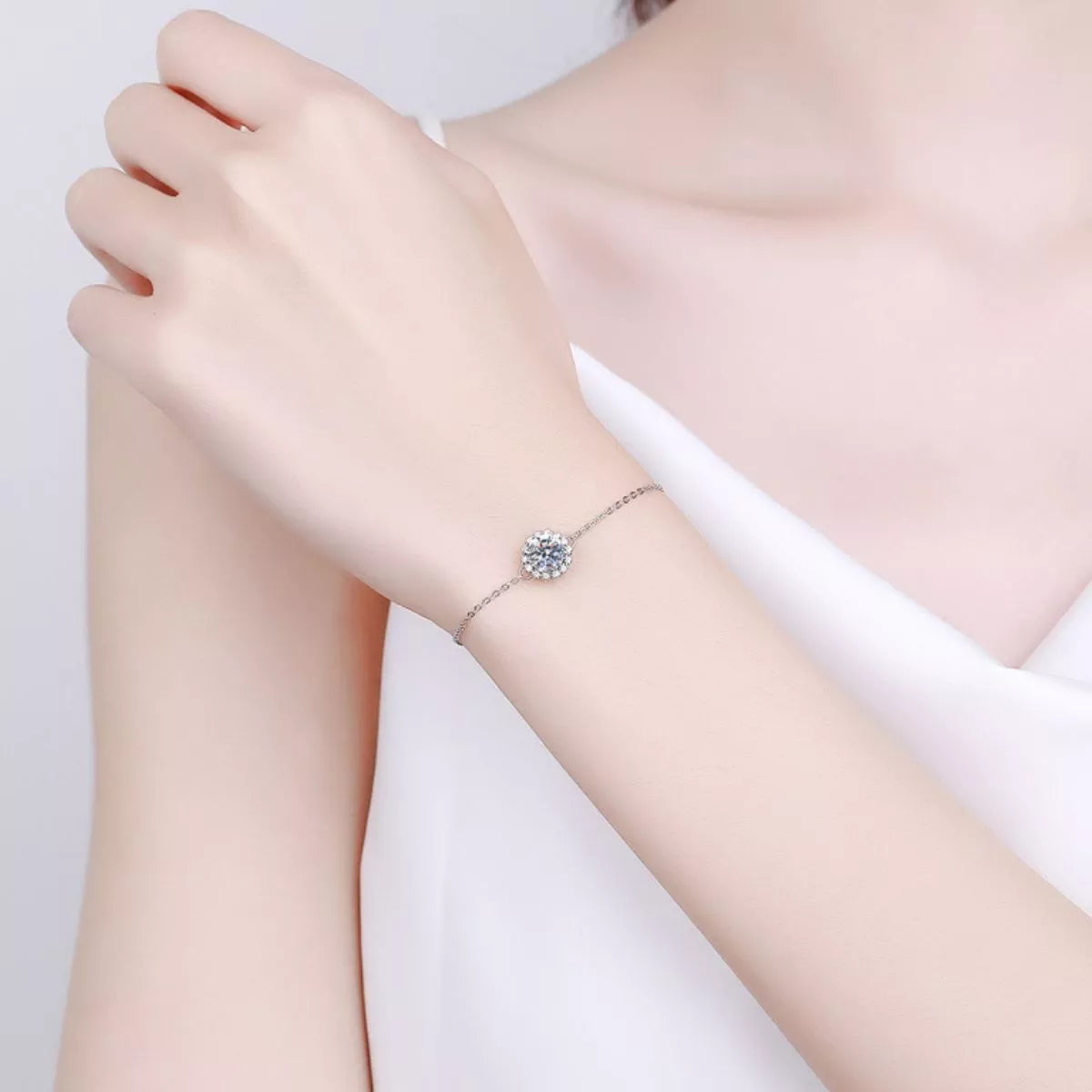 1 Carat 925 Sterling Silver Moissanite Bracelet - Lilixa.store