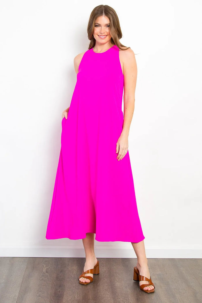Be Stage Midi Tank Dress with Pockets - Lilixa.store