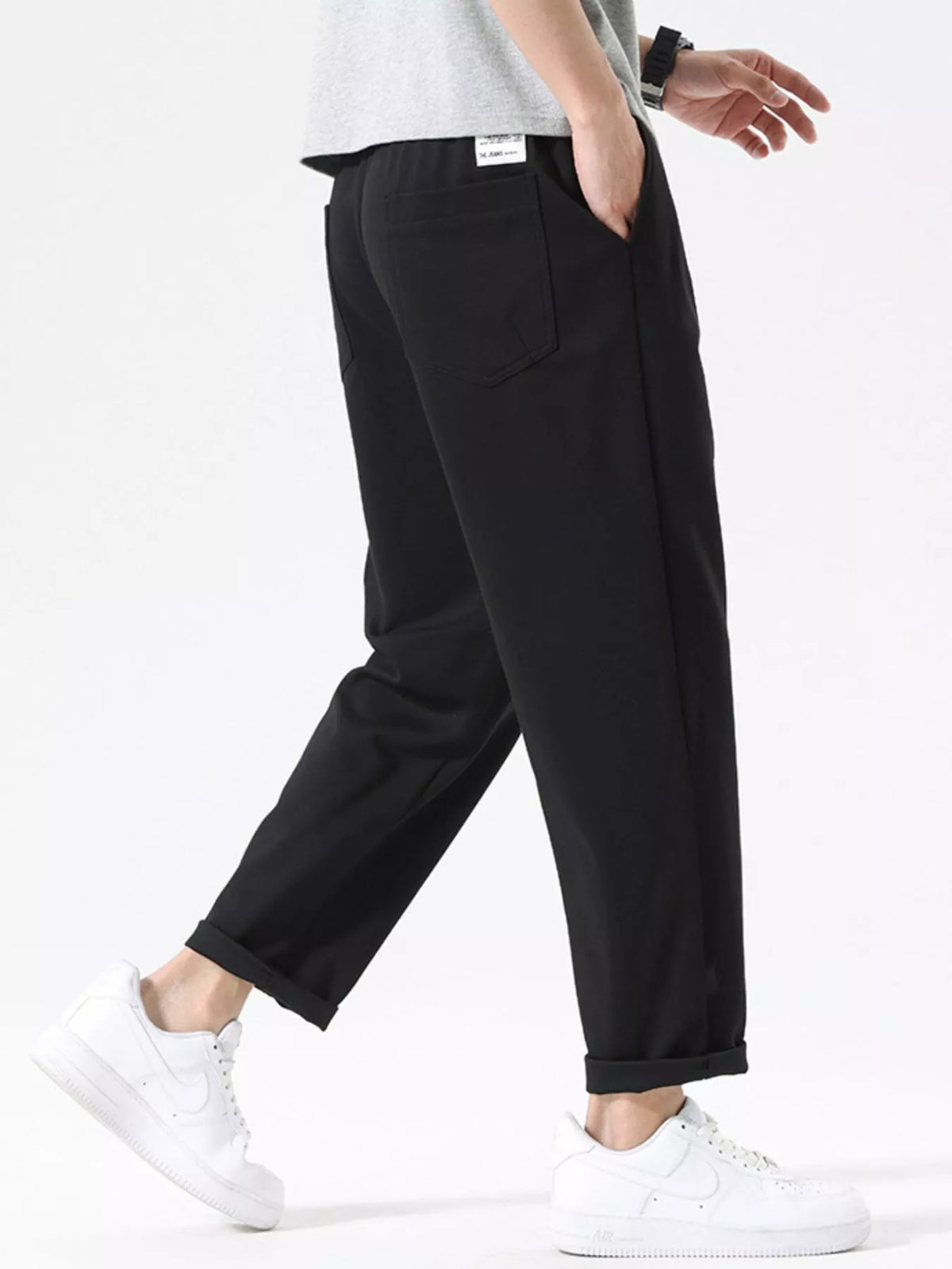 Men's Plus Size Casual Drawstring Pants, view 2