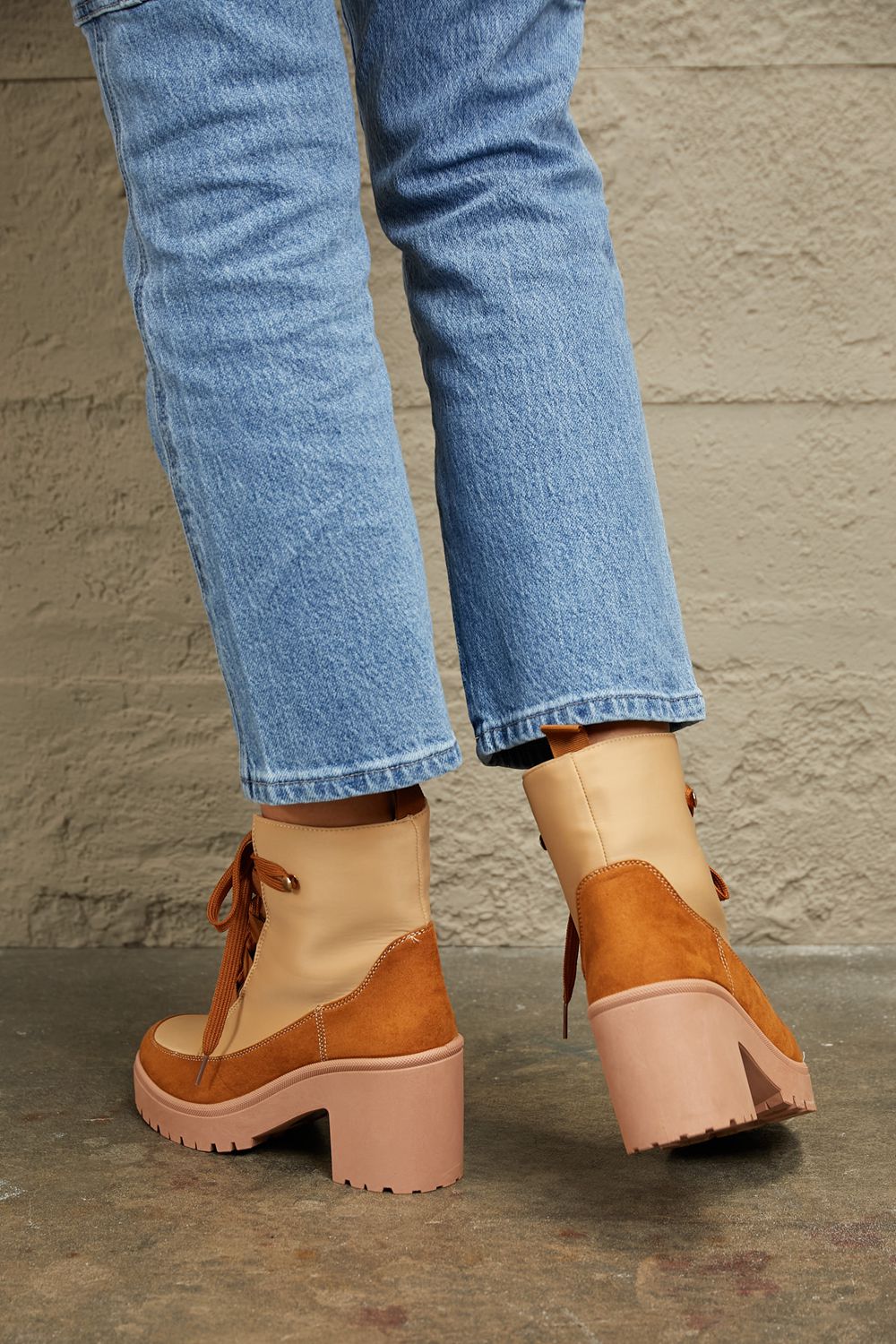 East Lion Corp Lace Up Lug Booties - Lilixa.store