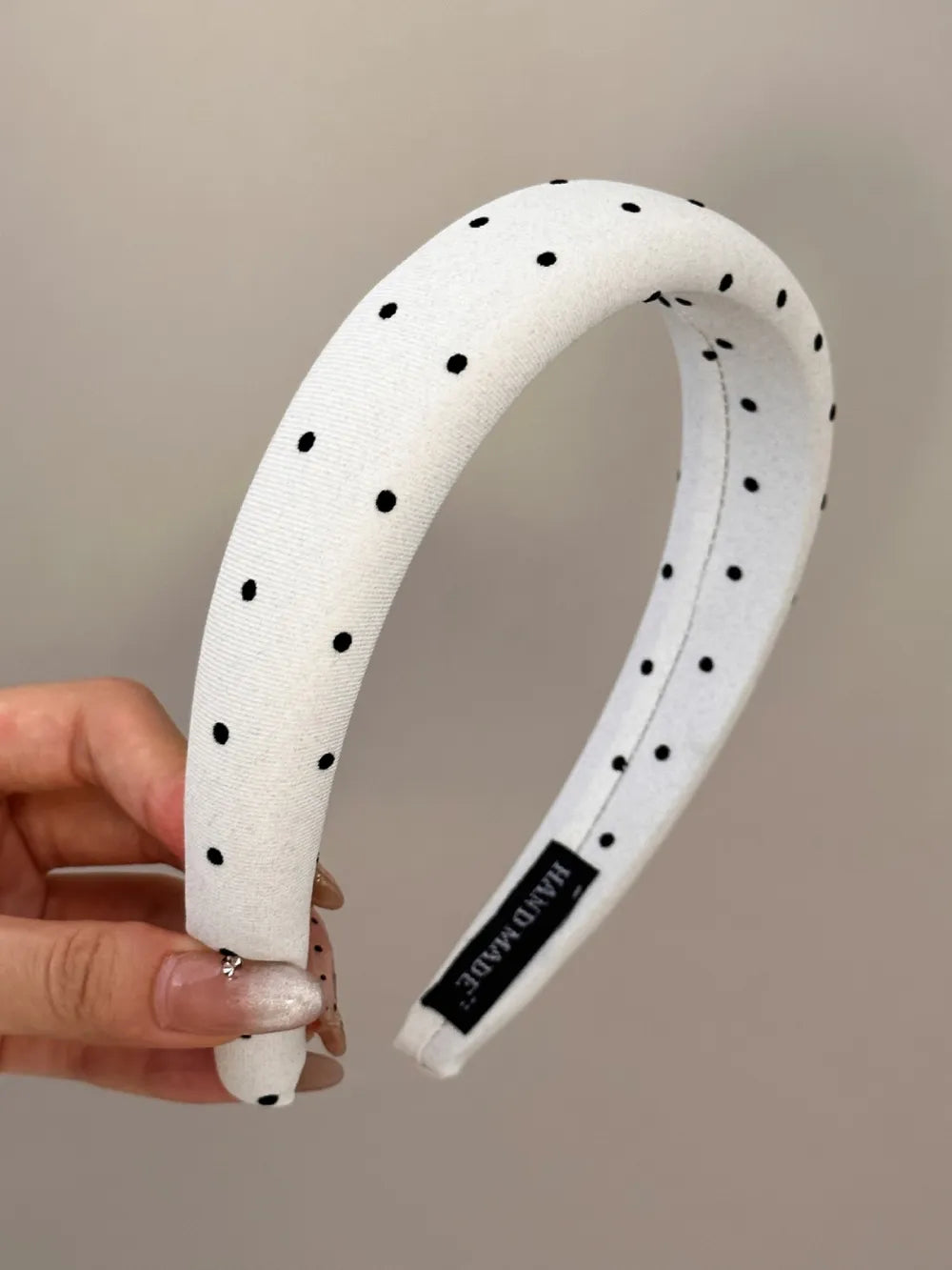 Polka Dot Polyester Wide Headband - Lilixa.store