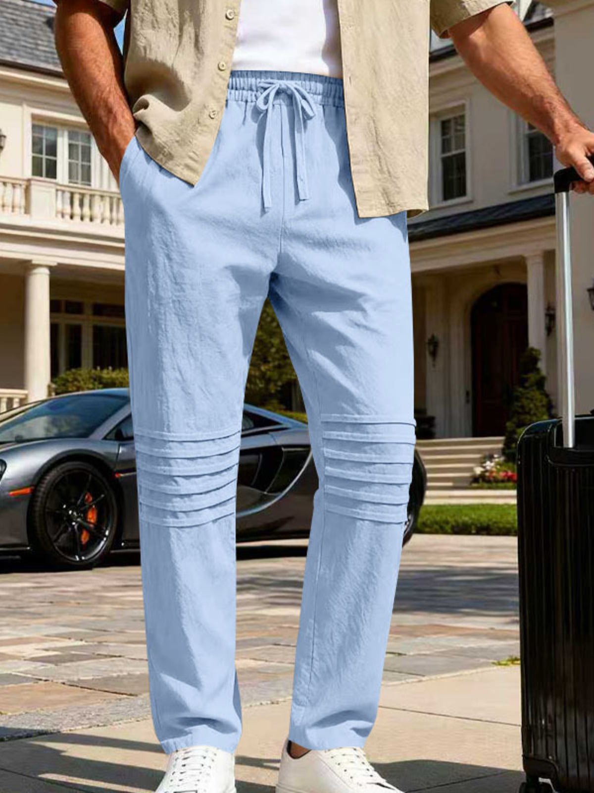 Men's Full Size Casual Drawstring Pants Plus Size, view 8